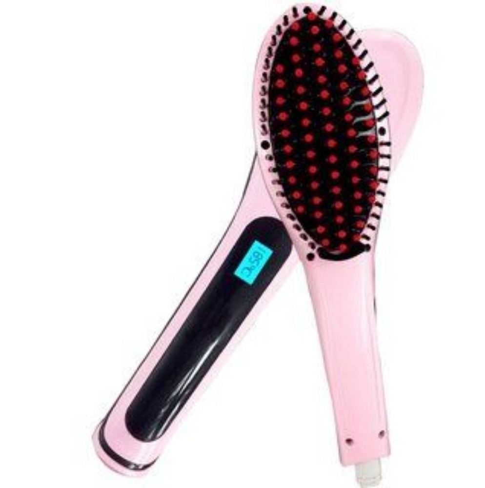 Hair straightening brush